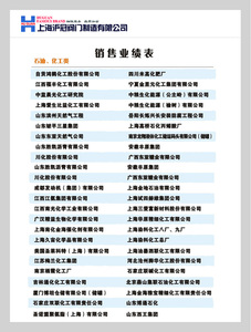 石油化工类销售业绩表
