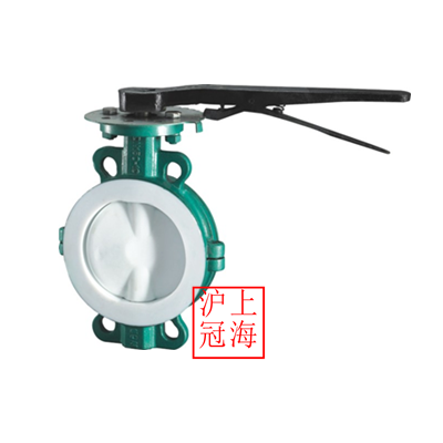 D71F4、D71F46手柄对夹式衬氟蝶阀